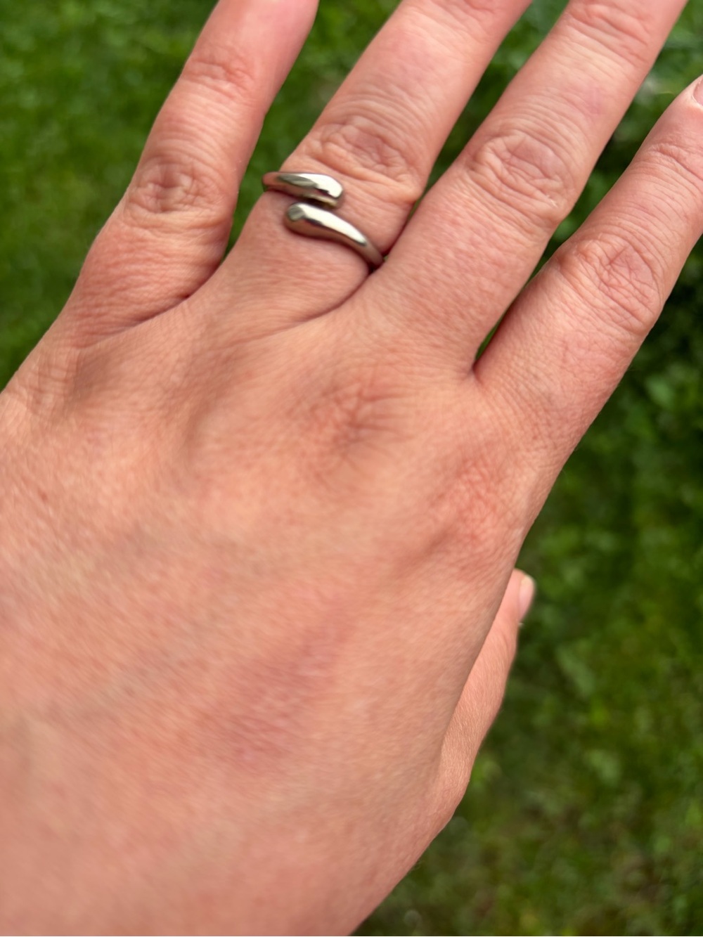 Silver 925 Minimalist Silver Open Band Ring -‎ Sleek Modern Design